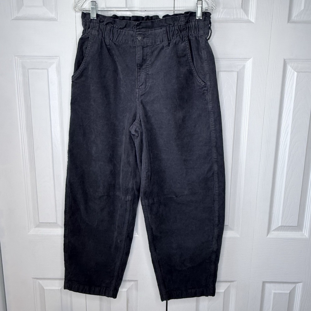 NWT American Eagle Womens Jeans Blue Size 4‎ Barrel Jean Corduroy Cotton Blend